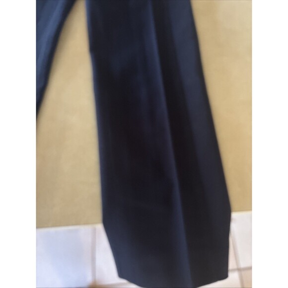 Zara Navy High Waisted Gold Button Detail Stretch Pants Womens Size 4 - Picture 8 of 9
